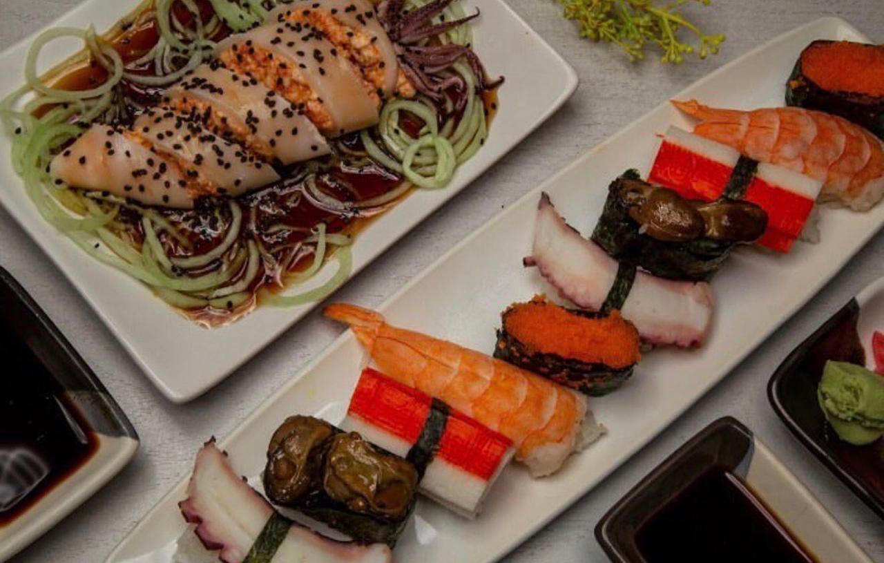 Nigiri and sashimi platter